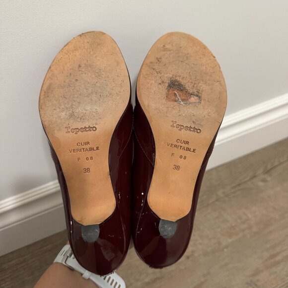 Repetto | Burgundy Mini Heel Mary Janes - Size EU 38 - Picture 6 of 16